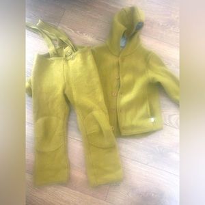 Disana wool dungarees and jacket set, age 2-3